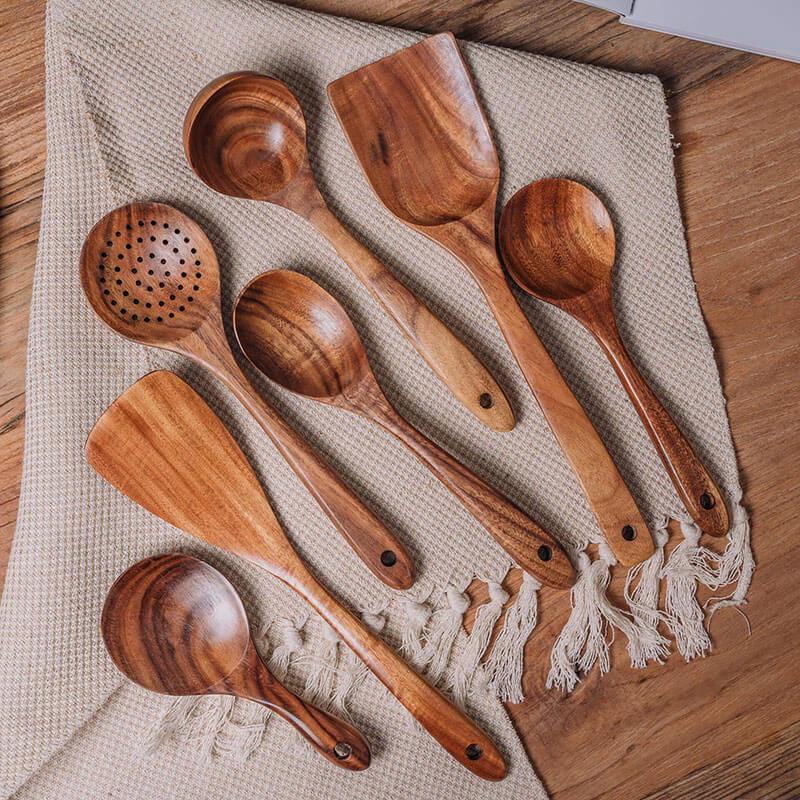 Utensilienset Aus Teakholz - Image 3
